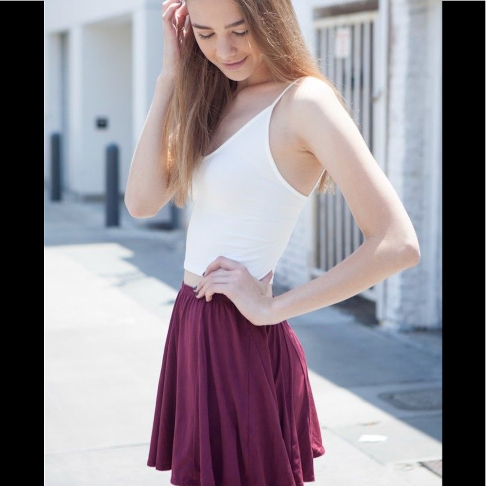 Brandy Melville Maroon skirt